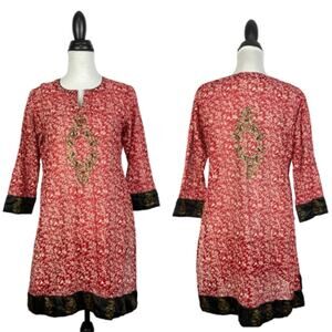 Chondon | Red Print Kurta Tunic